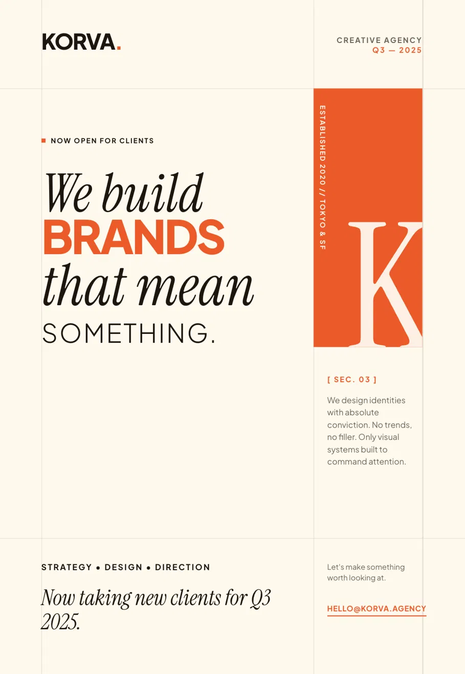 Korva poster direction 1